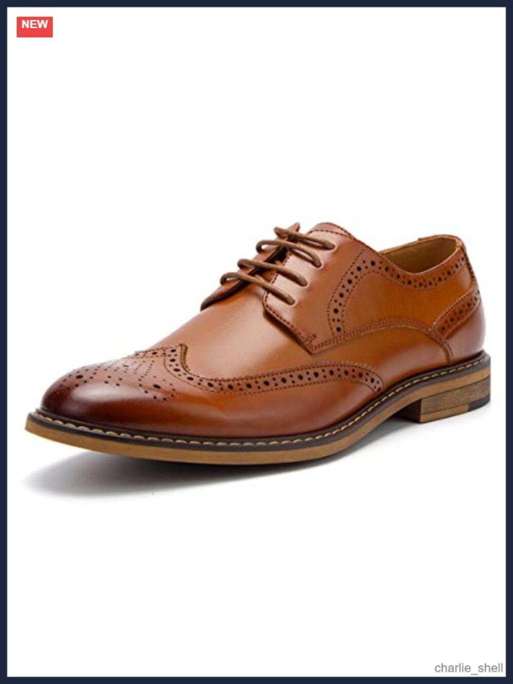 Men's Wingtip Lace-Up Leather Oxford Dress Shoes Business Formal